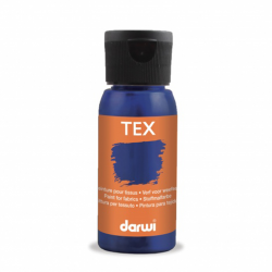 Peinture Darwi Tex 50ml Bleu foncé