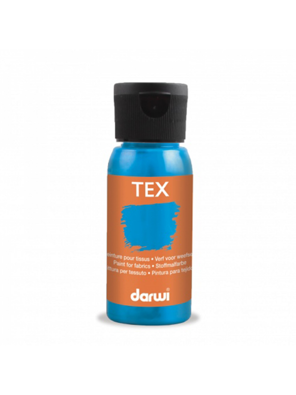 Peinture Darwi Tex 50ml Bleu turquoise