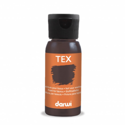 Peinture Darwi Tex 50ml Brun foncé