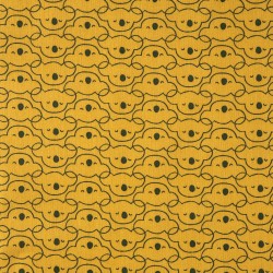 Tissu Mikoa 100% coton moutarde