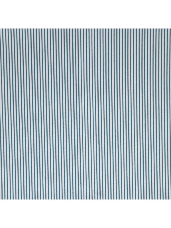 Tissu à rayures blanc/prusse 100% coton