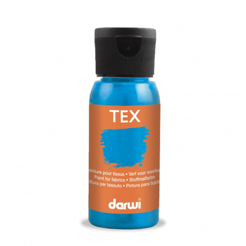 Peinture Darwi Tex 50ml Bleu turquoise