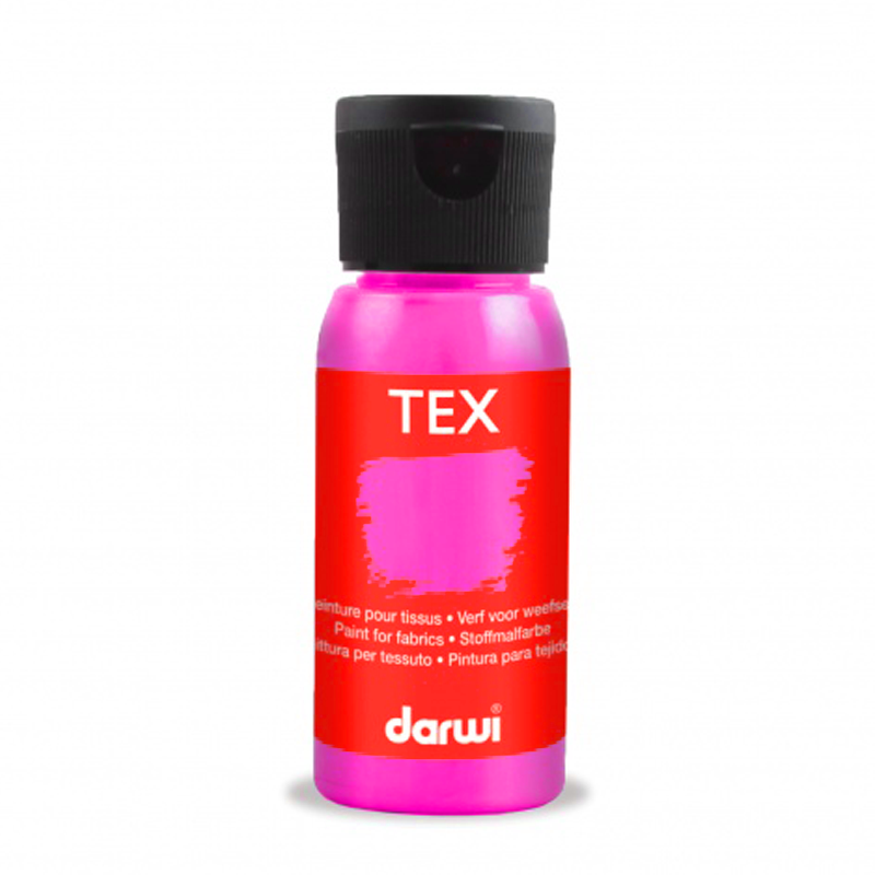 Peinture Darwi Tex 50ml Rose fluo