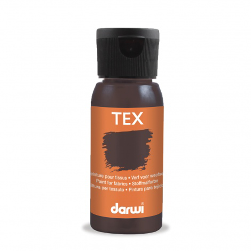 Peinture Darwi Tex 50ml Brun foncé