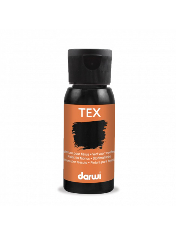 Peinture Darwi Tex 50ml Noir